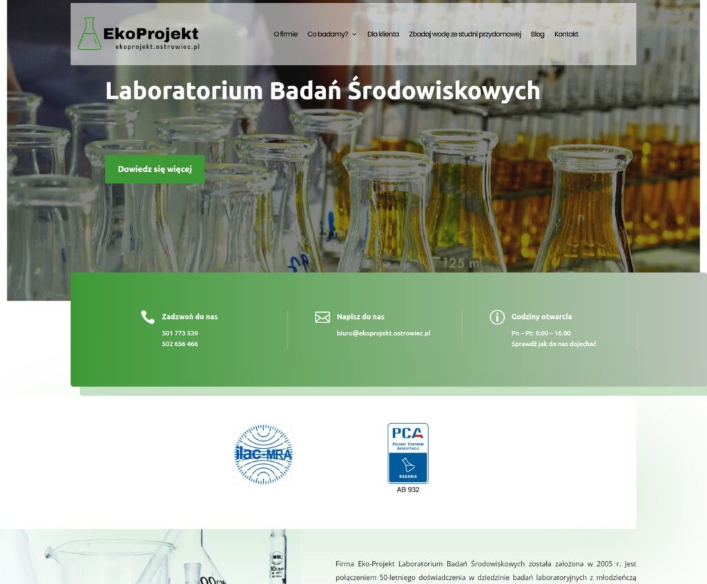 zrzut ekranu strony internetowej ekoprojekt.ostrowiec.pl
