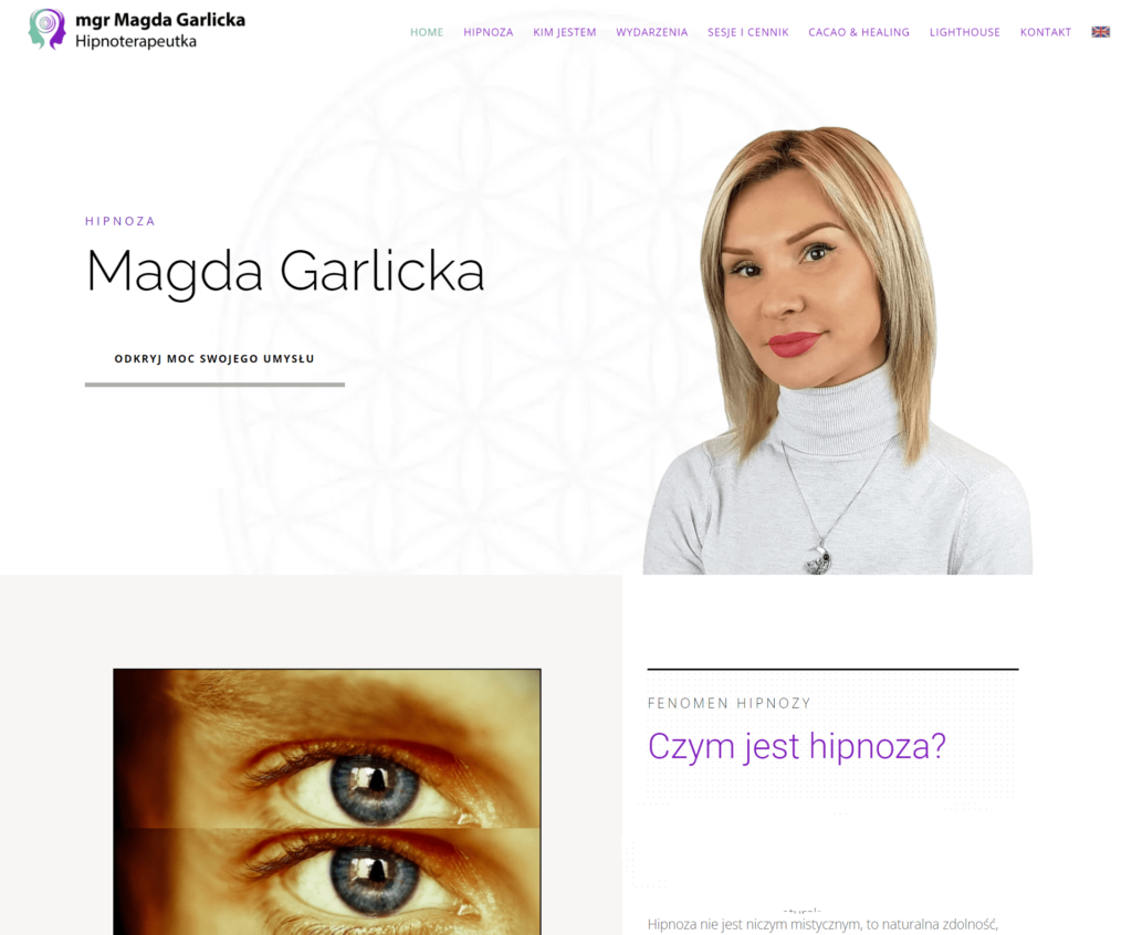 Strona internetowa MagdaGarlicka.co.uk