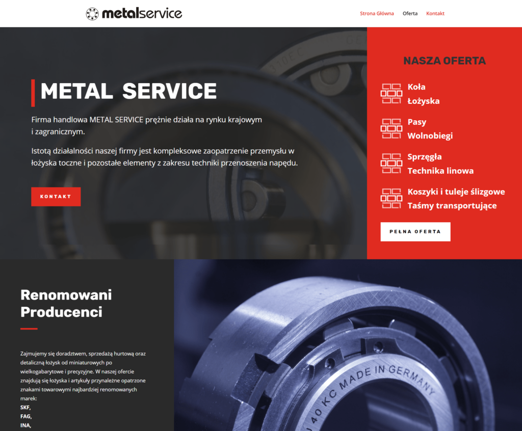 zrzut ekranu strony internetowej metal-service.eu