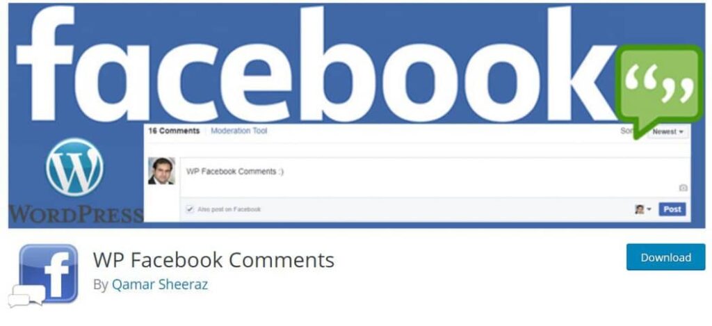 screen facebook comments z strony wordpressa